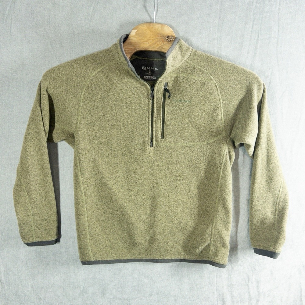 Simms Fishing Qtr Zip‎ Fleece Jacket Mens Small Outdoors Fly Fishing Gorpcore